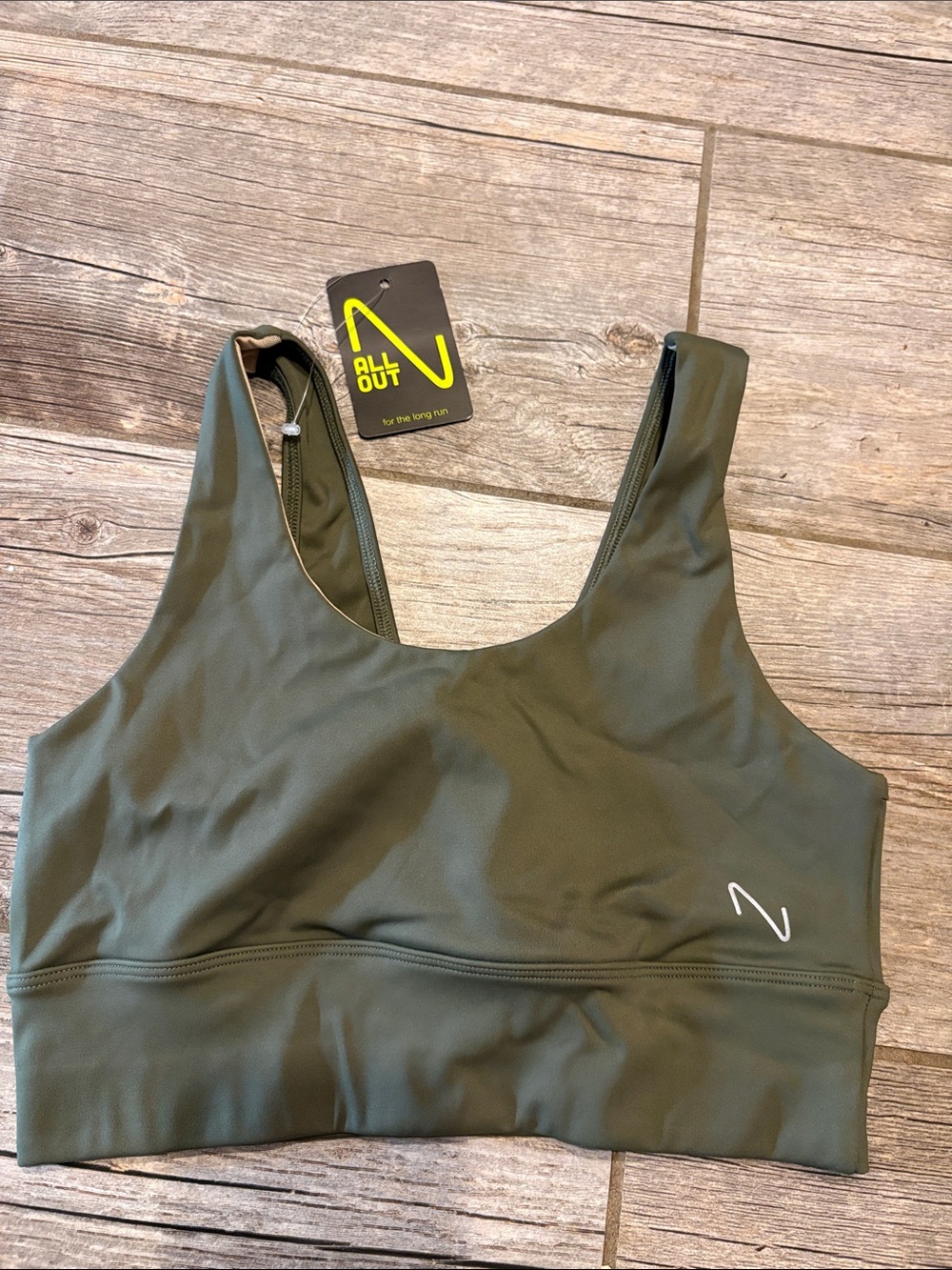 All out women’s running top sports bra size medium activewear